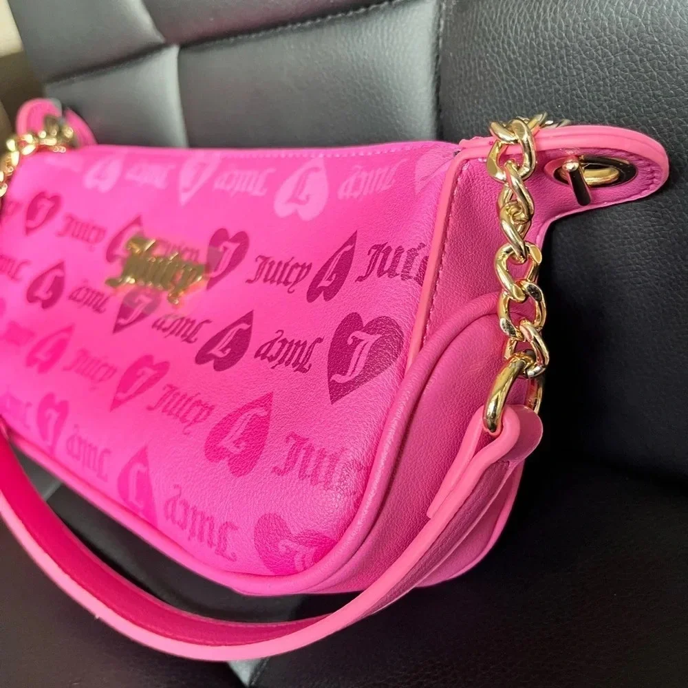 Juicy Couture Pink Shoulder Bag Y2K Mini Purse Monogram Logo NWT
